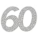 Produktbild Jubiläumszahl "60", ca 6 cm, silber, Btl. a 10 St.