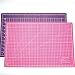 Produktbild Schneidematte 45 cm x 30 cm Schneideunterlage Patchworkmatte Mauspad DIN A3 (Pink-Lila)