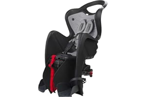 B BELLELLI Mr Fox 2021 - Asiento Posterior Reclinable de bibicleta - cojín y Respaldo de Polipiel - para niños de hasta 22 kg, de 3 a 8 años - Se fija al Portaequipaje