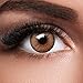 Produktbild GLAMVUE Dubai Brown + Behälter I Sehr stark deckende natürliche braune Kontaktlinsen farbig I 1 Paar (2 Stück) I DIA 14.00 I ohne Stärke