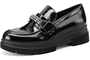 QUEEN HELENA Mocassini con Fibbia con Strass Francesine Casual Eleganti Donna X31-42