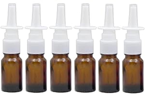 ERICOTRY Nasenspray-Flaschen nachfüllbar, 10 ml, aus Glas, Zerstäuber mit feinem Nebel, Make-up, Wasser, Reisen, Behälter