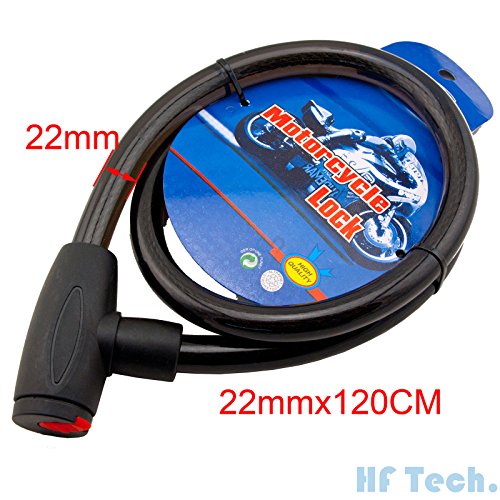 HFTEK Fahrradschloss Motorradschloss (Kabelschloss 22mm)