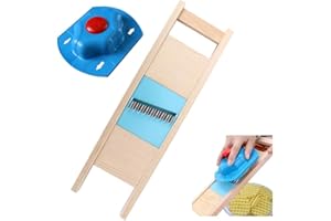 DHliIQQ Griglia di patate in legno Affettatrice Onda Grattugia di verdure Cutter Onda ondulata Gadget Tagliare Chopper Cippatrice Net Fiore J7E2 K