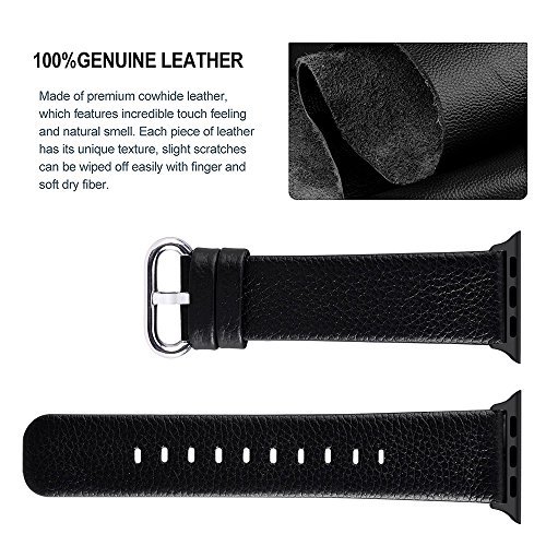 Fullmosa Compatible Correa Apple Watch 38mm 42mm Cuero 15 Colores Correa para Apple Watch iWatch Serie 3 Serie 2 Serie 1 Negro 38mm reviews Fullmosa Compatible Correa Apple Watch 38mm 42mm Cuero 15 Colores Correa para Apple Watch iWatch Serie 3 Serie 2 Serie 1 Negro 38mm