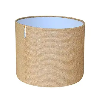 Woodooz Home Decor Metal frame with Jute Burlap Wrapping Drum Lamp shade (10-Dia and 8-H inches)