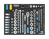 Passend für alle HAZET-Werkzeugwagen  mit Schubfächern  Für die Werkzeugwagen  173, 179 und 180 empfehlen wir zusätzlich Kunststoff-Einlage 173-36/5 oder Weichschaum-Einlagen 163-522x40 bzw. 163-522x50