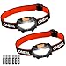 Produktbild Stirnlampe Led Wasserdicht OMERIL Ultraleichte LED Stirnlampe Kopflampe Kinder & Erwachsene 60° Verstellbar Mini Stirnlampen mit COB für Radfahren, Laufen, Handwerk (inkl. 3 AAA Batterie) (2 Stücke)