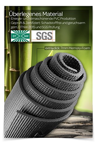 Zenyo Yogamatte FOAM PRO mit Memory-Schaumstoff | Spüre den Unterschied - 5