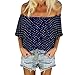 Produktbild TOPSELD Top Damen, Frauen Mode Punkt Druck Weg Von Der Schulter Tops Sommer BeiläUfige Chiffon Bluse
