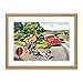 Produktbild Painting Landscape Children Bike Car Crash Dog Large Art Print Poster Wall Decor 18x24 inch Supplied Ready to Hang with Included Mount Brackets Malerei Landschaft Kinder Fahrrad Große Kunst Wand Deko