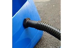 B2C Water Butt Hose Pipe Black Corrugated Extension Overflow Tube Flexible Connector 12 20 25 32 38 40 50mm - 0.5" 0.75" 1" 1.25" 1.5" 2" (25mm (1 inch), 1 Metre)