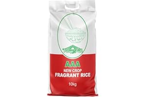 MY AFRICA CARIBBEAN Village Pride Fragrant Rice 10kg, AAA New Crop, Premium Long-Grain White Rice, Light & Fluffy Texture, Naturally Aromatic Fragrant, Ideal for Everyday Cooking