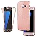 Price comparison product image Connect Zone® Rose Gold Glitter Ultra Slim 360-degree Protective Shockproof Front and Back Full Body for Samsung Galaxy Samsung S7 Edge (SM-G935) TPU Silicone Gel Case Cover