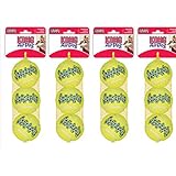 Kong Air Squeakers Tennisbälle mit Quietschelement, Medium, 12 Stück