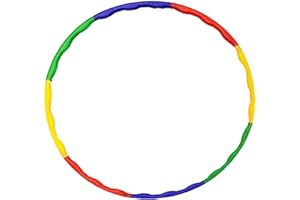 ACAN Tradineur - Hula hoop desmontable de plástico, aro de ejercicio, entrenamiento deportivo, niños y adultos, perder peso, uso doméstico (Ø 73 cm, multicolor)