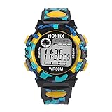 OSYARD Kinderuhr Sportuhr Lernuhr Uhr,Kinder Kind Jungen Mädchen Multifunktions Wasserdichte Outdoor Sport Elektronische Uhren,Analog Digital Uhr Armbanduhren,Luxus Silikon Armband Armbanduhr