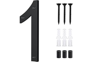 NQEUEPN Plywajacy Numer Domu, 25,4cm Numery Adresów Akrylowy Numer Domu Duze Nowoczesne Numery Domów dla Adresu Skrzynki Pocztowej Dom na Zewnatrz (Numer 1)