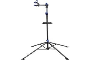 Yaheetech Supporto Cavalletto per Manutenzione Riparazione Bicicletta Pieghevole Regolabile Universale Rotazione 360° Staffa Supporta 30 kg Nero e Blu
