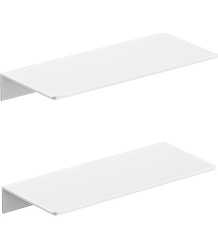 Mensola Da Parete In Metallo Bianco Opaco – Design Moderno E Robusto, Ideale Per Ingresso, Bagno O Soggiorno, Made In Italy