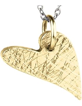 Ernstes Design Anhänger Herz Edelstahl vergoldet AN491
