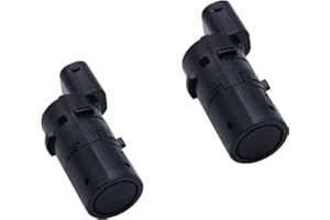 TAKPART Lot de 2 capteurs de stationnement PDC aide au stationnement pour E39 E60 E61 E63 E46 E65 X5 E53 Z4 66206989069 (Noir)