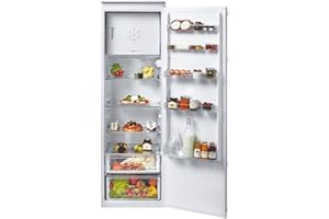 Candy CM4S518EW - Réfrigérateur 1 Porte 178 cm Avec Freezer - Intégrable À Glissière - 286l (253 + 33) - Froid Statique - 39 dB - 6 Clayettes - Eclairage LED - Porte Réversible