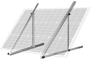 KLLsmDesign 28" Adjustable Portable Solar Panel Racks, Aluminum Alloy Triangle Tilt Mount Brackets for Roof, Balcony, Yacht, RV, Boat, Off Grid System with Foldable Legs, Support Upto 150W