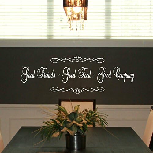 LaoGraphics® Good Freinds Food Company Kitchen Quote Words Sayings Home Wall Stickers, Vinyl Art Transfers, Interior Decal Graphics, Removable Décor, Gift Idea zzz-kq27