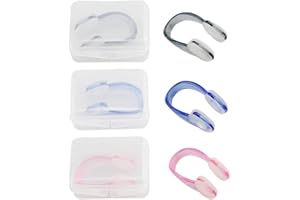 XUJLRL 3 Pezzi Tappanaso per Piscina Clip per Naso da Nuoto Tappi Naso Nuoto Nuoto Sincronizzato Tappi per Naso da Nuoto in Silicone Clip da Nuoto Tappa Naso Clip per Bambini Adulti Principianti