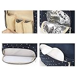 S-ZONE 16 Taschen Baby Windeltasche Wickelrucksäcke Organizer Wasserdicht Multifunktionale Oxford Stoff Reiserucksack mit Wickelauflage und Kinderwagen Riemen - 5