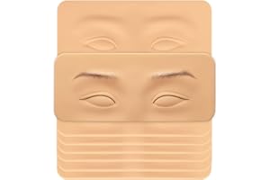 ATOMUS 8 szt. Skóra do ćwiczeń tatuażu do brwi Eyeliner 3D makijaż permanentny silikon sztuczna skóra materiały do mikrobladingu dla początkujących i doświadczonych artystów