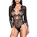 Produktbild ABsoar Negligees Damen Dessous Sleepwear Frauen Reizvolle Jumpsuit Wäsche Lange Hülsen Bodysuit Reizvolle Spitze-tiefe V-Ausschnitt Bodydoll Wäsche Reizwäsche Lingerie