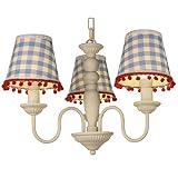 lounge-zone Lüster Kronleuchter Kinder-Kronleuchter Kinderzimmer-Kronleuchter Kinder-Lüster Kinderzimmer-Lüster Pendelleuchte Pendellampe Hängeleuchte Hängelampe Kinder Kinderlampe Kinderzimmer Kinderzimmerlampe THUNBY 3 Lampenschirme Vichy Karo 11982