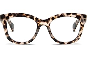 MMOWW Gafas de Lectura Redondas - Gafas de Lectura con Montura Redonda Anti Luz Azul Bisagras de Muelle Ordenador para Mujeres y Hombres (Tortuga gris, +2.0)