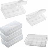 Derwell 18650 Piller İ&ccedil;in Plastik Pil Kutusu, Tek Beden, PİLŞEFFAF06, Şeffaf, Erkek