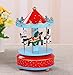Produktbild WWUUOOPRT Geburtstagsgeschenk-Spieluhr Hölzernes drehendes Karussell-Figur-Spieluhr-Kind-musikalisches Spielzeug Toy-Blue + Red Mode festliches Geschenk
