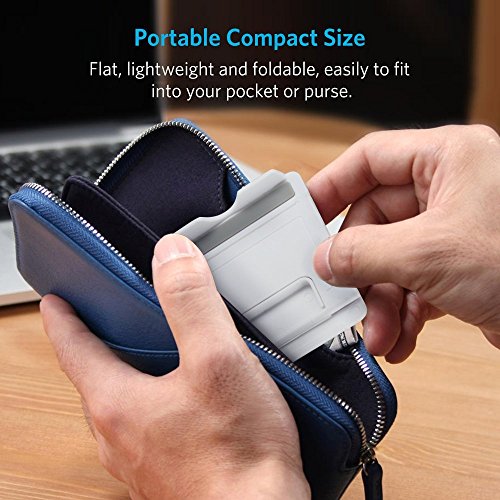 Handy Ständer Tablet Ständer, Multi-Winkel Faltbar Gummi Desktop Halterung iPad Stand Handy Stand Tablet Ständer Handy Halterung Tisch Halterung für 6-8 Zoll Tablet, E-Reader, Smartphone, iPhone 7 / 7 Plus, iPad, Galaxy Tab, S7/ S7 Edge, Huawei P9 (Weiß) - 5