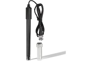Candeon PH Sonde für Wasser, 0-14 PH Elektrode mit BNC Steckdose, Wasserqualität PH Elektrodensonde Sensorsonde Ersatzsonde für PH Messgerät, Meter, Monitor, Controller for Aquarium Hydroponics Pool