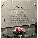 Onlinestreet Glass Plaque Gift for - Mum