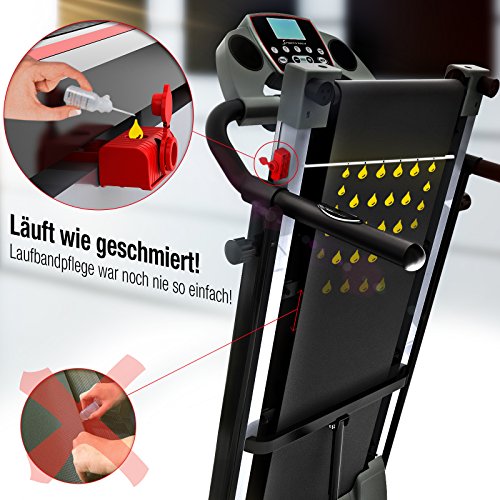 Sportstech F10 Laufband mit Smartphone App Steuerung, Pulsgurt im Wert von 39,90 € inklusive, Bluetooth, 1PS, 10 KM/H, für Geh- und Lauftraining mit 13 Programmen – kompakt klappbar verstaubar - 8