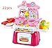 Produktbild Mini Spielzeug Küche Kochset Kinder Tisch Rollenspiele Pretend Lebensmittel Spielen für Kinder über 3 Jahre Alt/Küche Pretend Spiel Spielzeug Kinder vocalization Multifunktions Küche Kochen Simulation Modell Spielzeug (rosa)