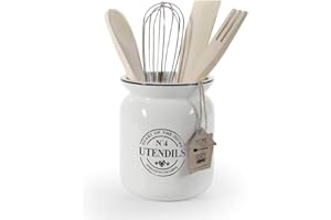 GICOS IMPORT EXPORT SRL Poggiamestoli Porta mestoli Utensili Cucina in Ceramica Home 12 * 12 * 15 cm 784866