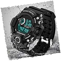 Acnos Digital Watch Shockproof Multi-Functional Automatic Black Color Strap Waterproof Digital Sports Watch for Men's…