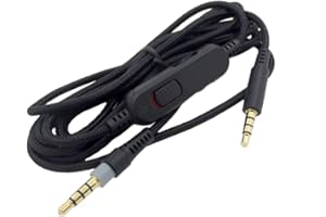 Xingsiyue Reemplazo Cable para HyperX Cloud Mix/HyperX Cloud Alpha/Logitech G633/G933/PS4/Xbox One/Nintendo Switch - Control del Volumen Cordón con/Función de Silencio