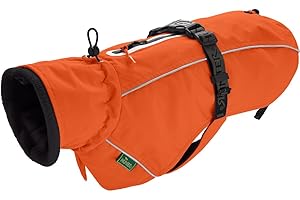 HUNTER Hundemantel NORDBY, Farbe: orange, wasserabweisend, warm gefüttert, reflektierend, ideal für Outdoor-Abenteuer, schützt vor Kälte & Nässe, maschinenwaschbar, Größe: 60