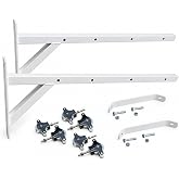 M.Pascual Exterior and Interior Wall Clothesline &middot; Square 550 x 20 mm + Screws &middot; 6 Stainless Steel Pulleys M6 &times; 38 mm &middot; White