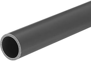 QUARKZMAN PVC Pipe Rigid Round Piping 16mm ID 20mm OD 20cm/8" Length Light Grey High Impact Resistance for Water Pipe Craft Cable Sleeve