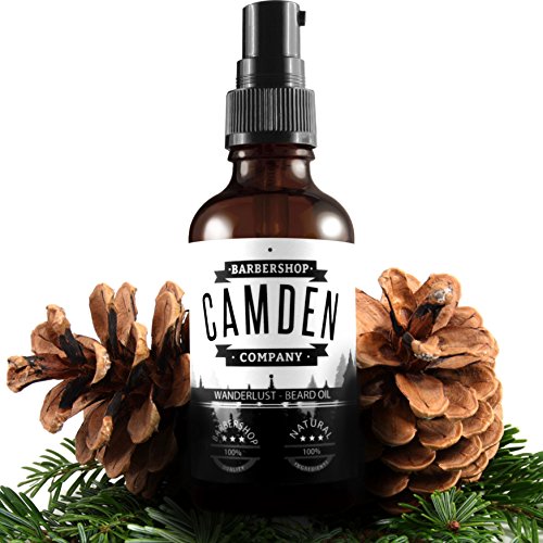 Camden Barbershop Company: ‘PREMIUM’ Beard Oil, Bartpflege mit Wildnis-Aroma, Bartöl mit Weichmacher-Wirkung (1 x 50 ml) - 2