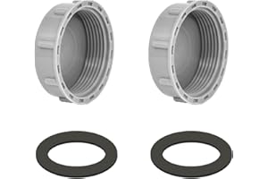 AESTUSTHERI 2Pcs 45mm Kitchen Sink Waste Pipe Blanking Cap - Trap Blanking Cap with Female-Thread Washer Stop Ends - Washing Machine Plumbing Fittings - Sealing Joints & Pipe Ends (Grey)